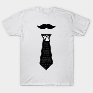 Best Dad Mustache and Tie T-Shirt